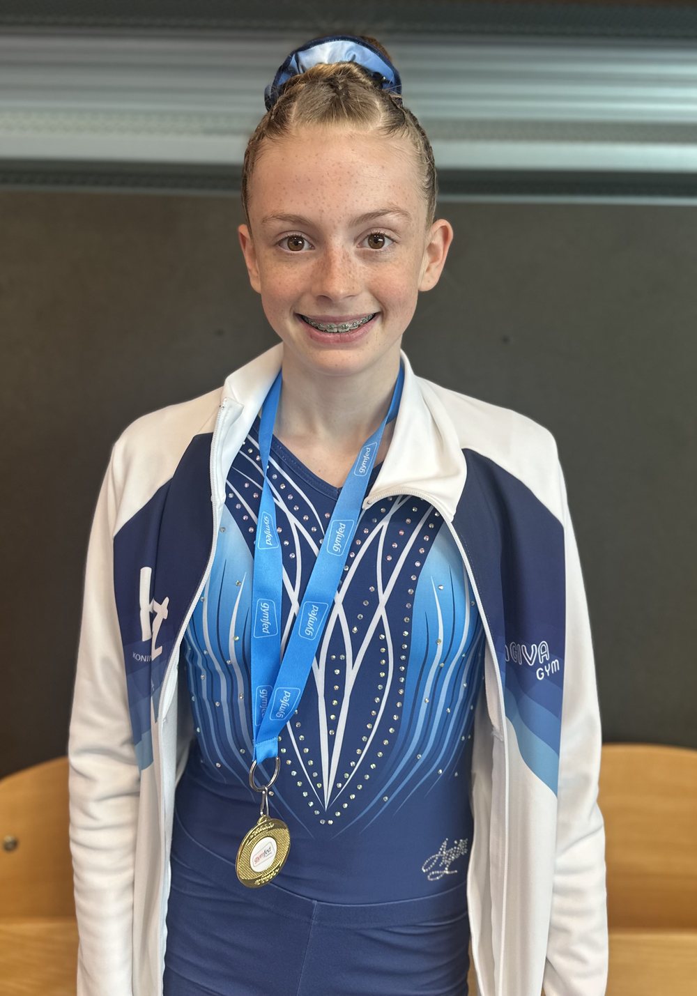 Alyssia Berton in wedstrijdtenue